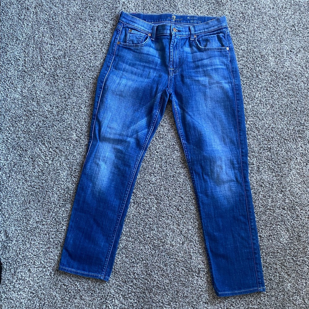 7 for All Mankind relaxed skinny jeans, size 29